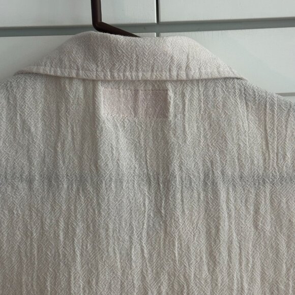 Grandi Women's Ivory Top, Sleeveless, Medium, Button Down Shirt - Picture 9 of 9